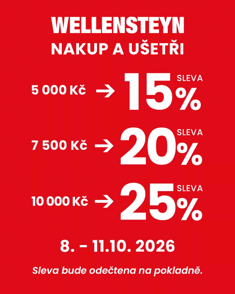 Exkluzivní sleva 25 % navíc ve Wellensteyn!